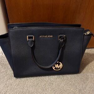Michael Kors Dark Blue Satchel